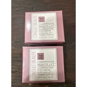 Lot of 2 Consult Beaute Champagne Beaute Lift ILLUMINATING EYE CREME .5 fl. oz